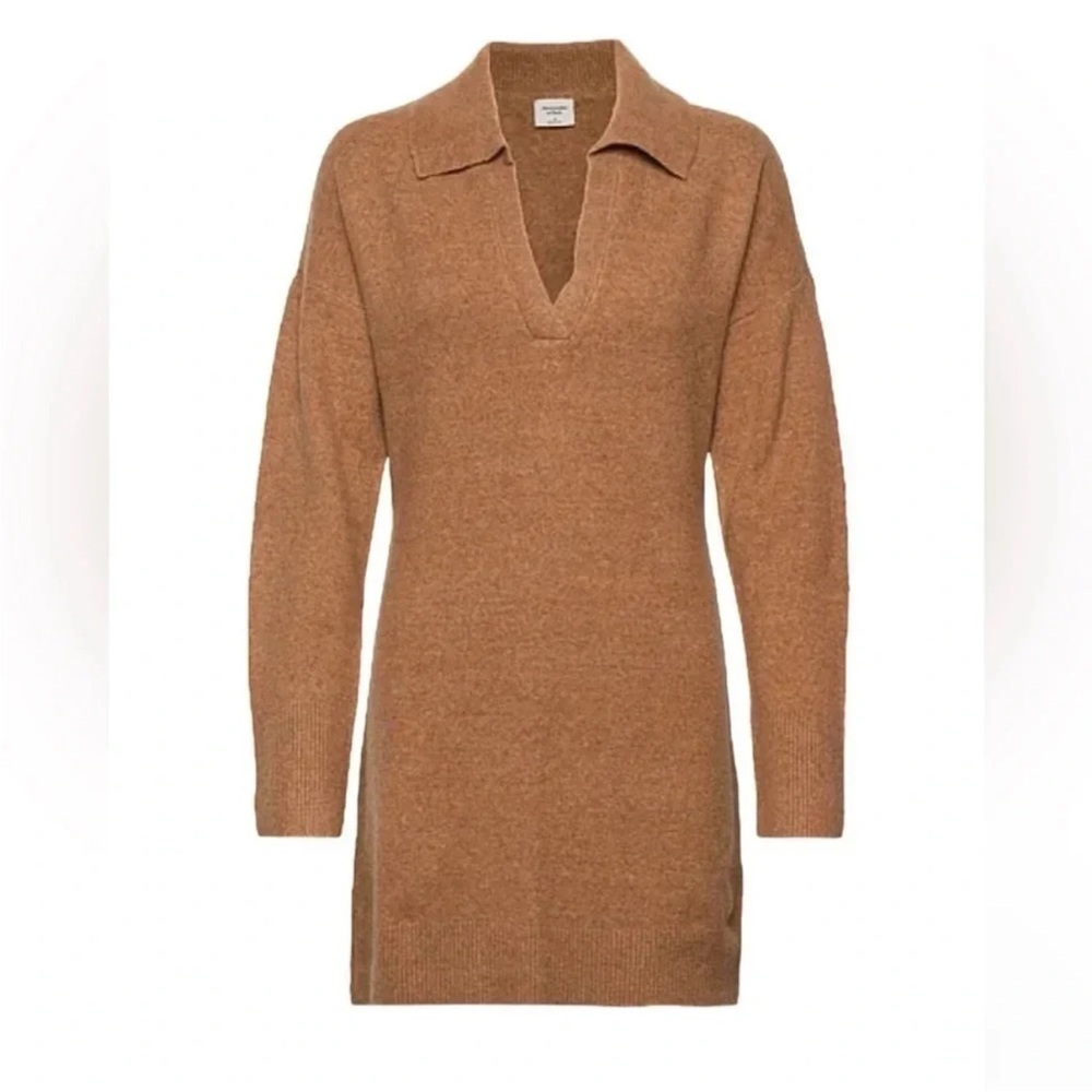 Abercrombie & Fitch Collared Mini Sweater Dress